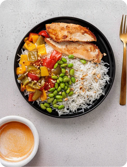 High Protein Plan meal background
