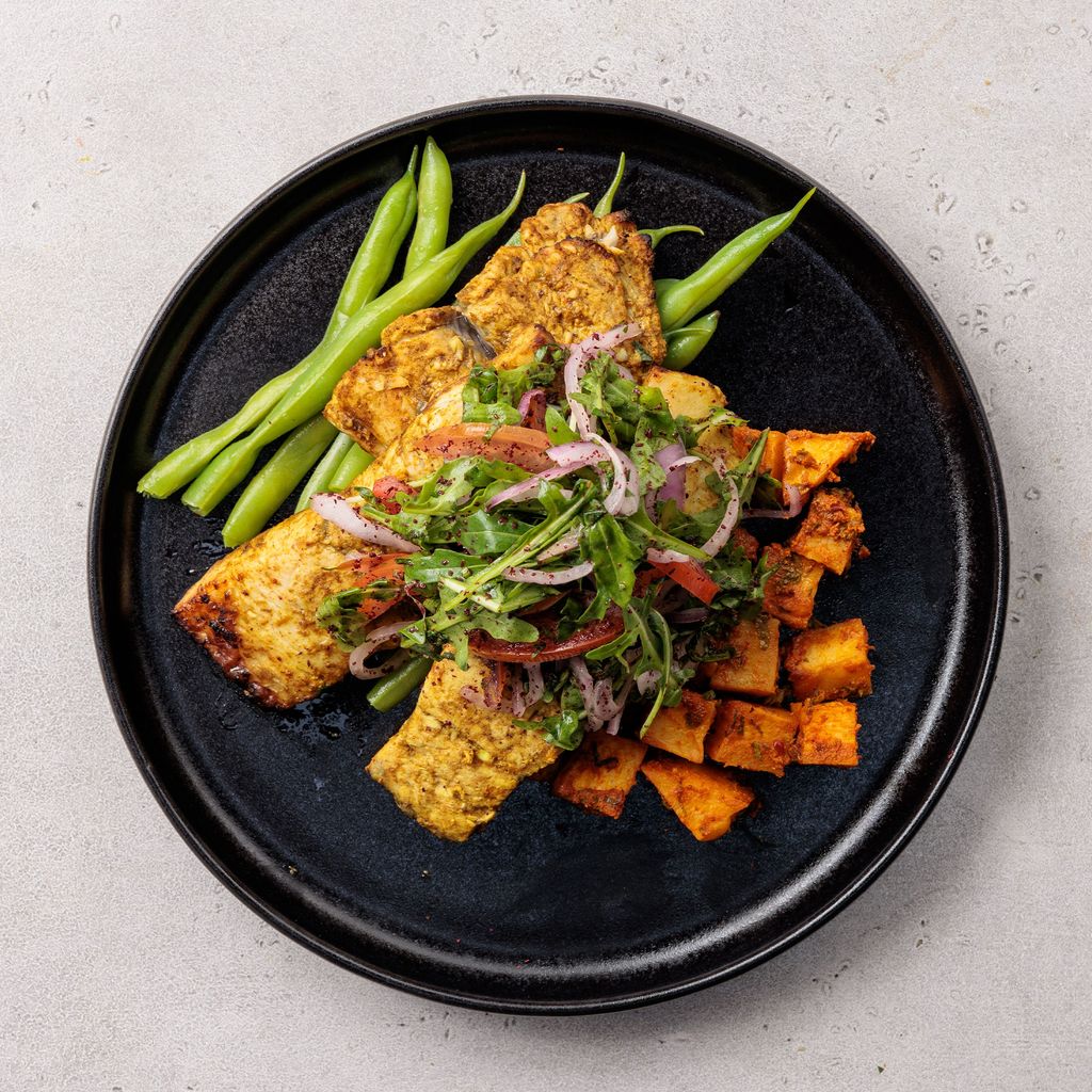 Tamarind Glazed Sea Bass with Potato