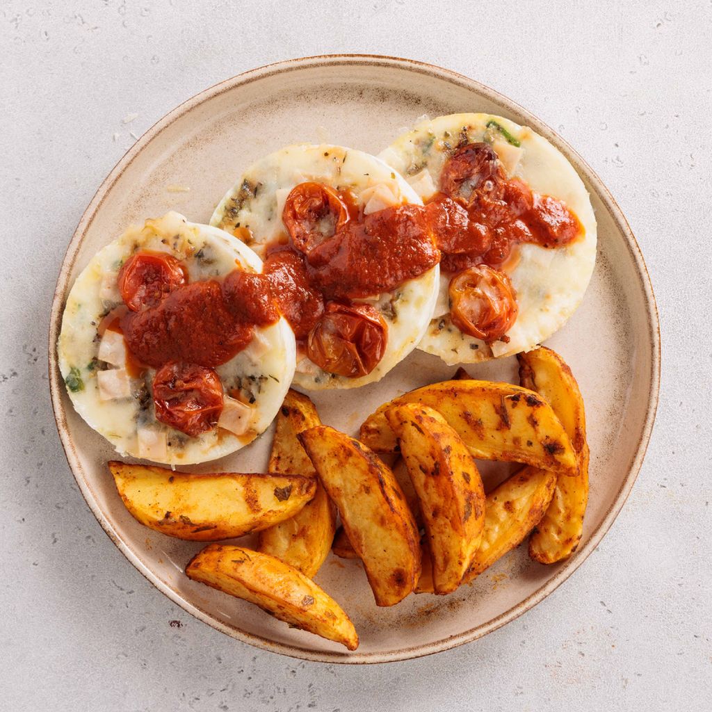 بيتزا البيض المخبوزة