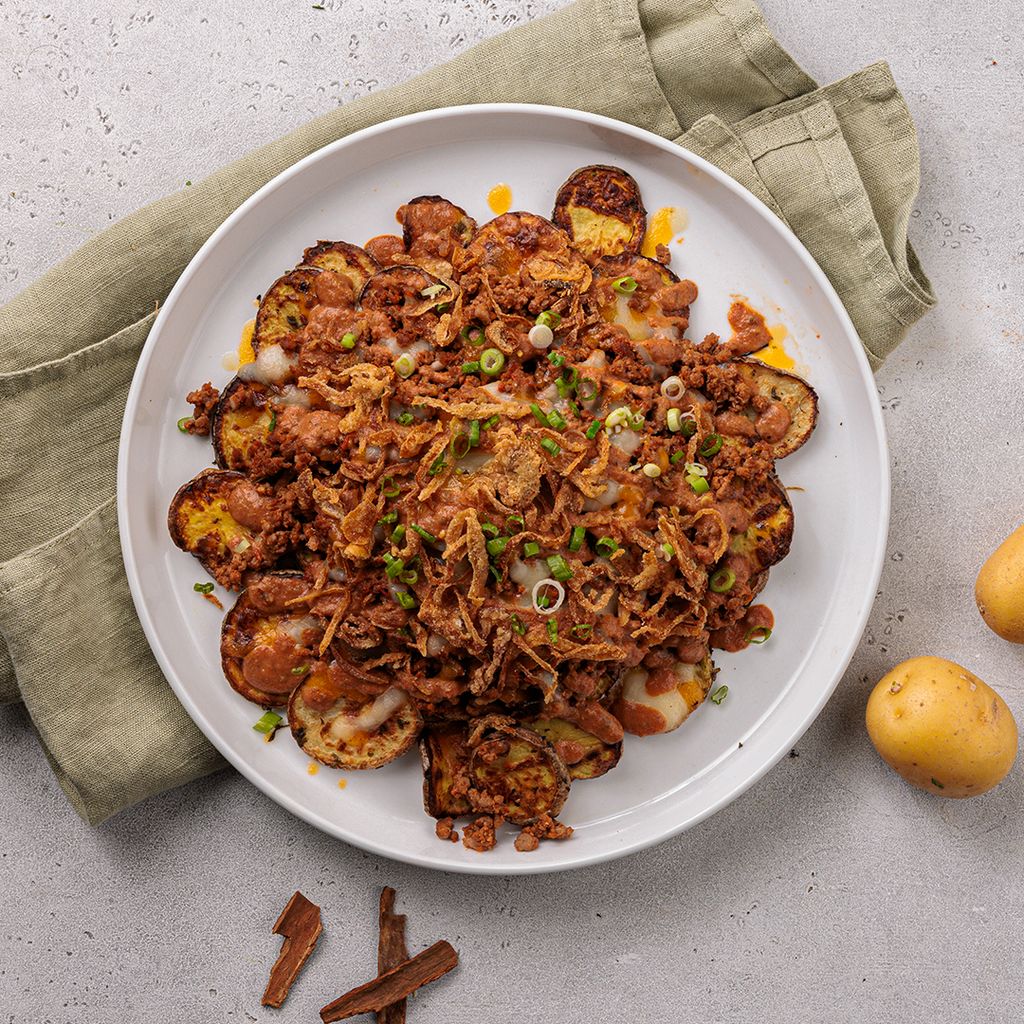 Meat with Potato Chips