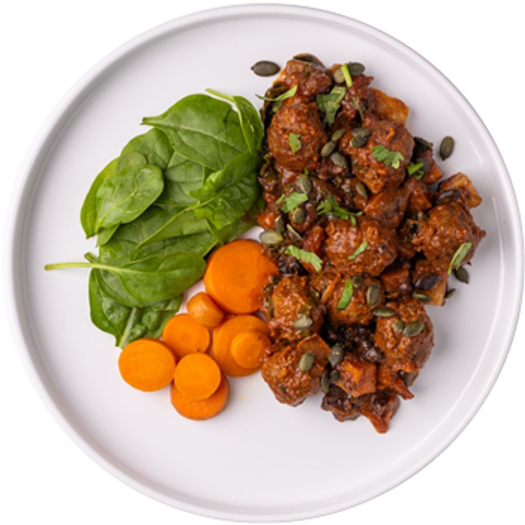 الفاصوليا السوداء مع كرات اللحم