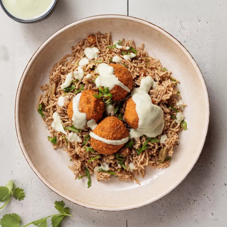 Chicken Kofta with Mixed Rice
