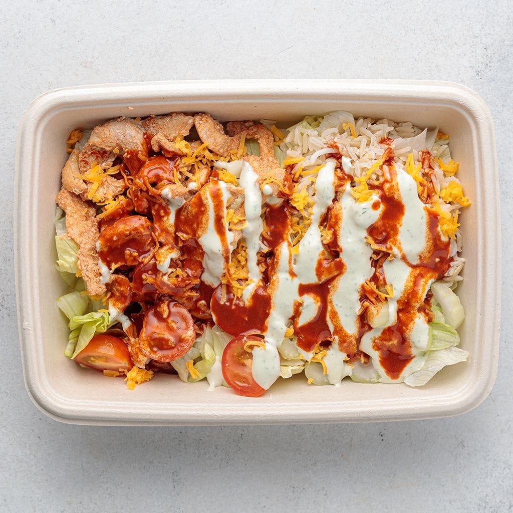 صحن الدجاج بصلصة البافلو