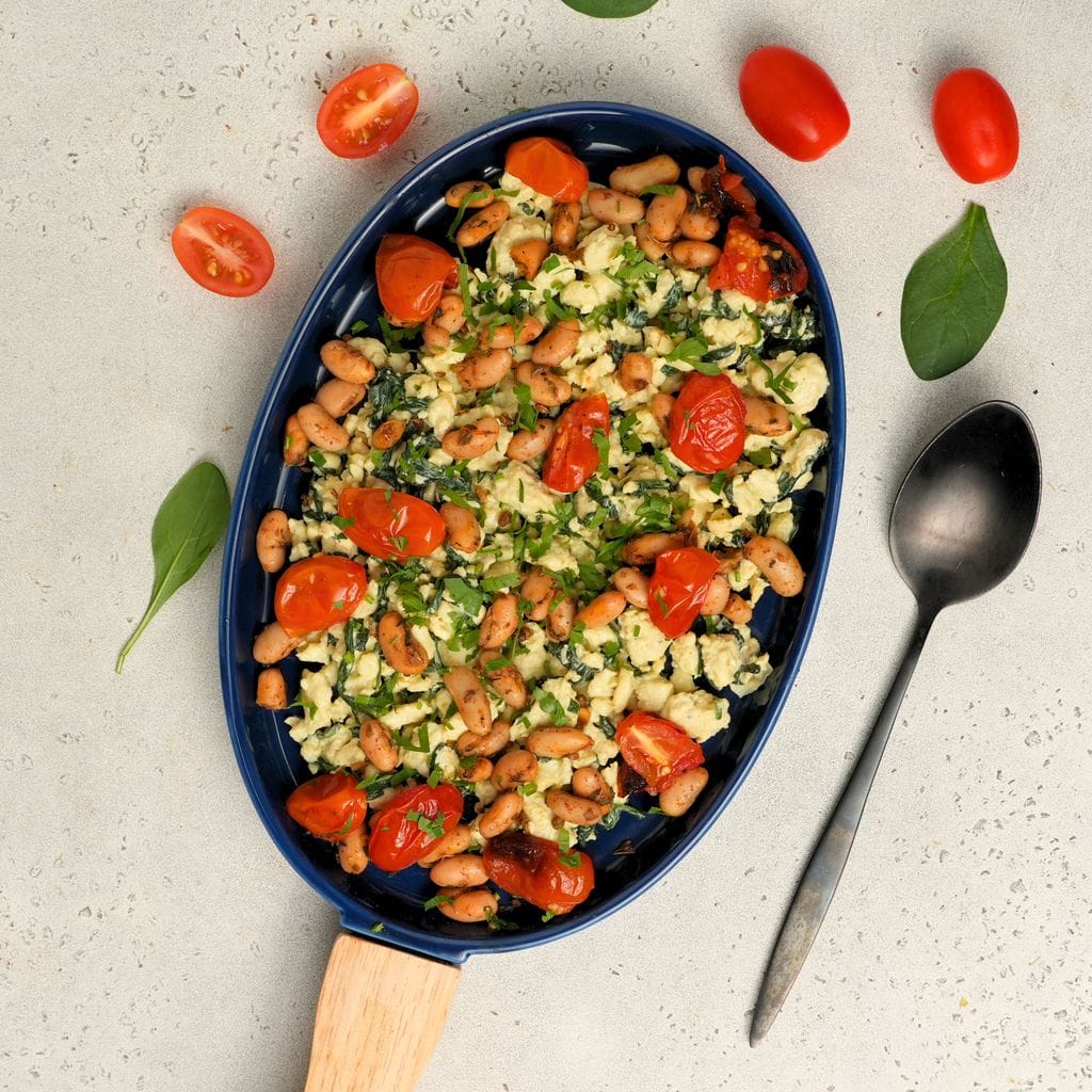 Spinach and Feta Scrambled Eggs