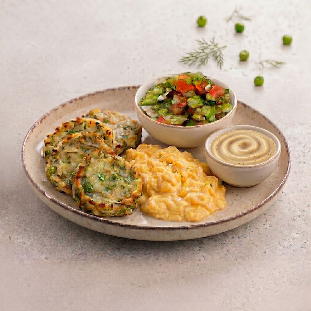Herb Potato Patties Creamy Eggs