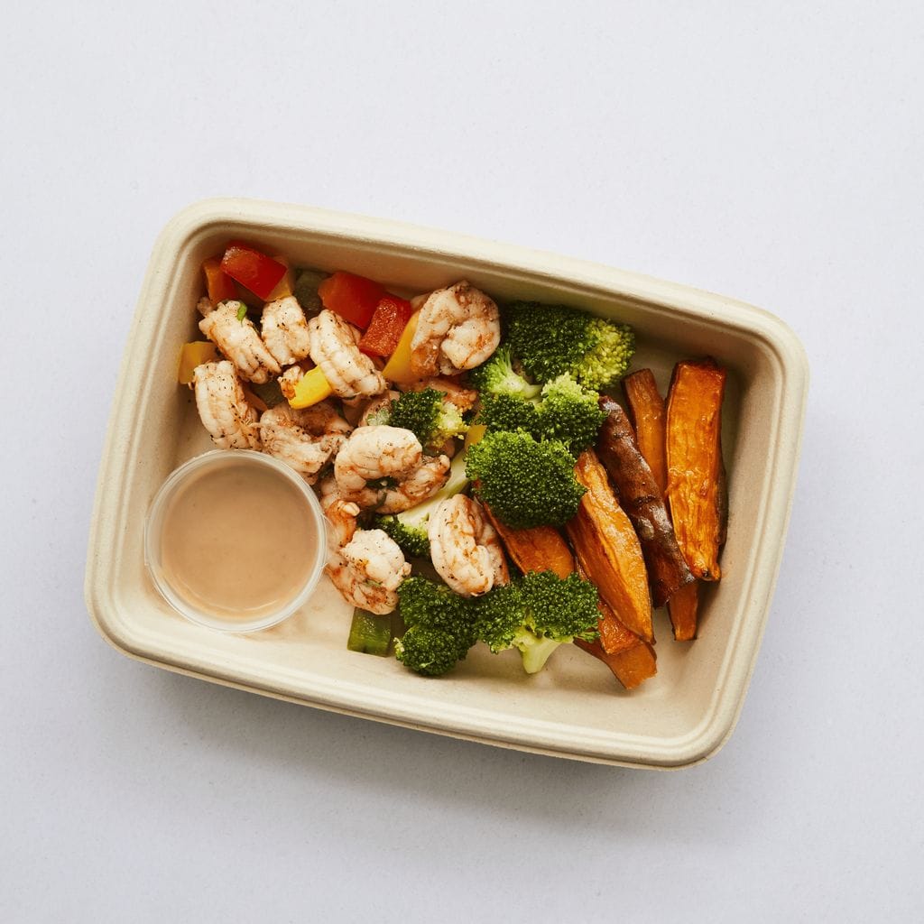 Shrimp with Lime and Peanut Sauce High Protein