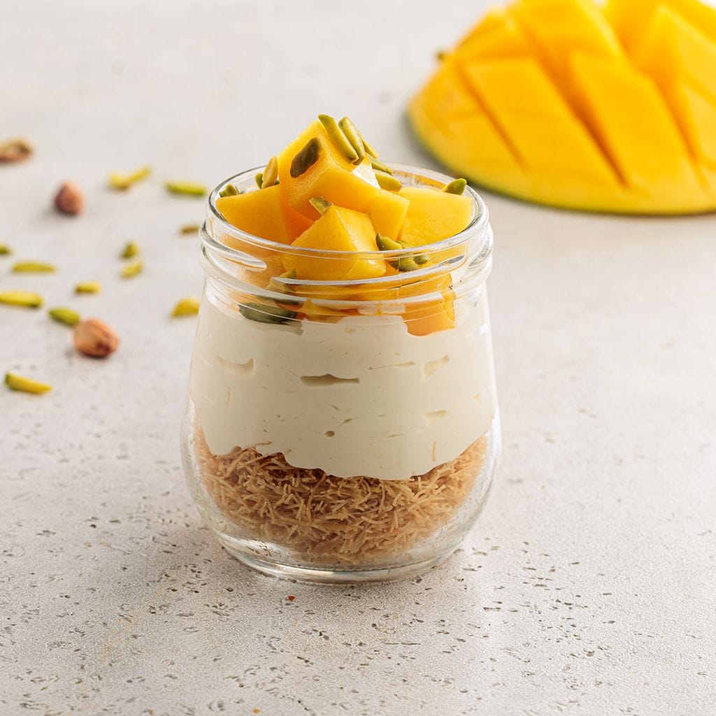 Kunafa Mango Cheesecake