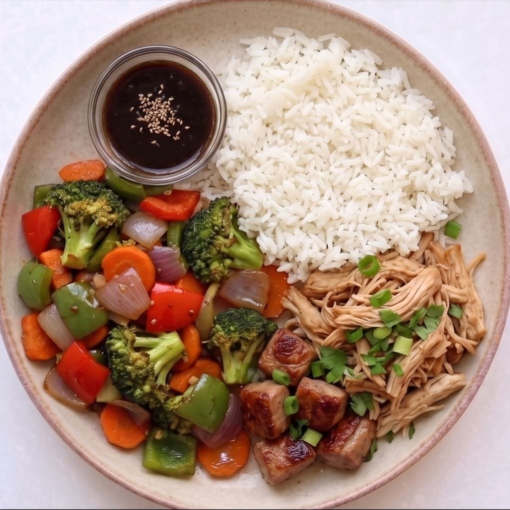 Chicken and Duck Rice Stir Fry HP