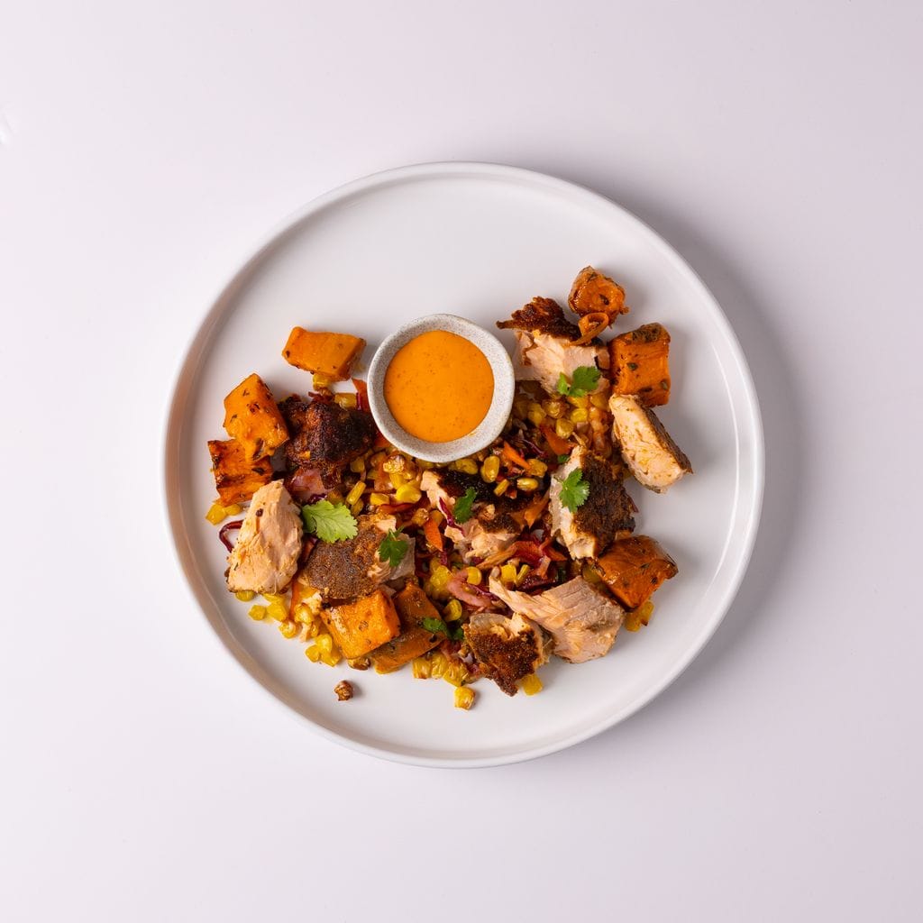 Spiced Cajun Salmon Salad