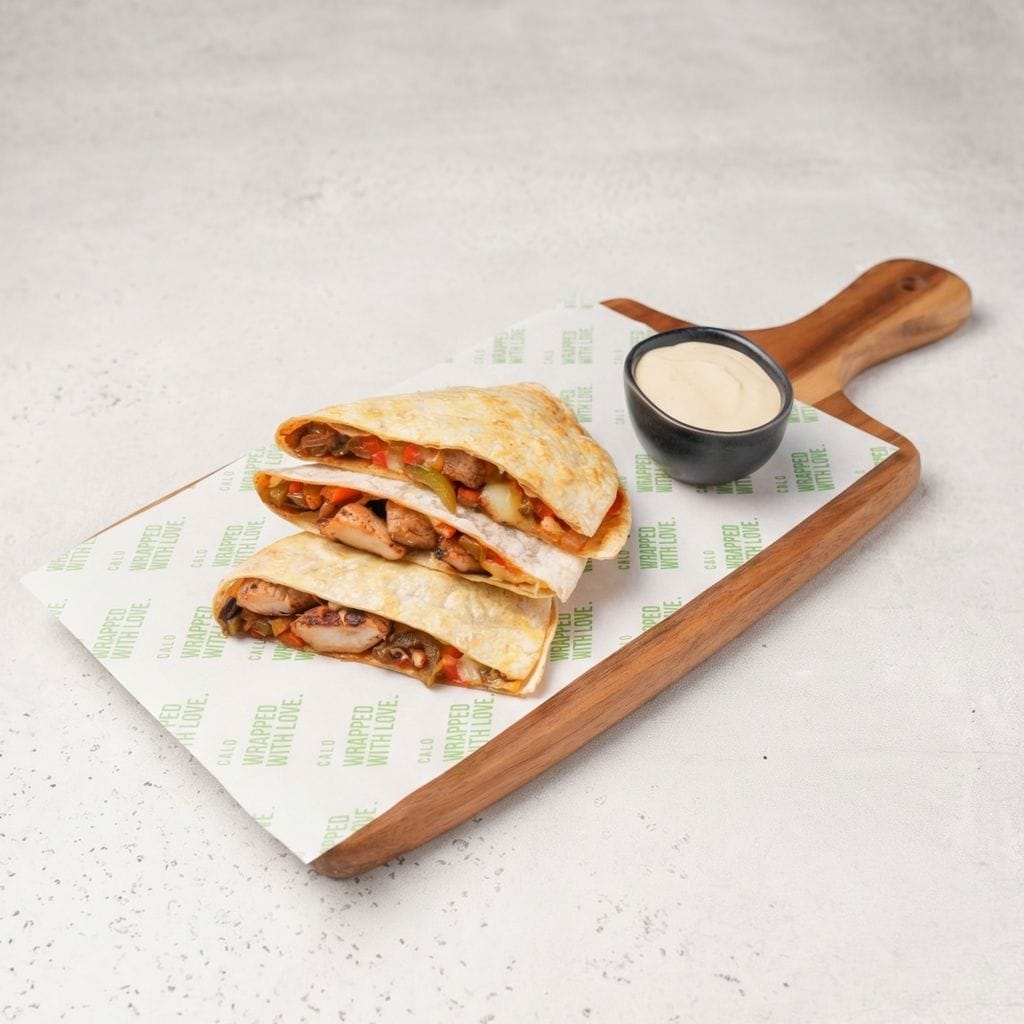 Chicken Mushroom Melt Quesadilla