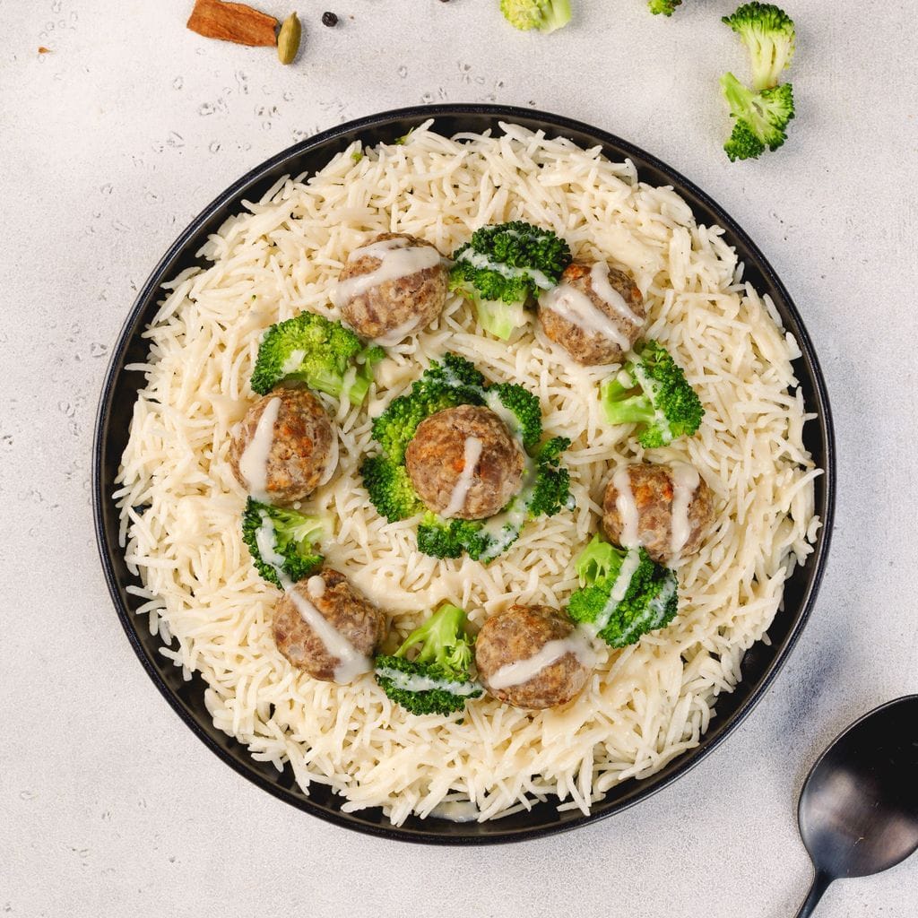 Meatballs with Pulao Rice