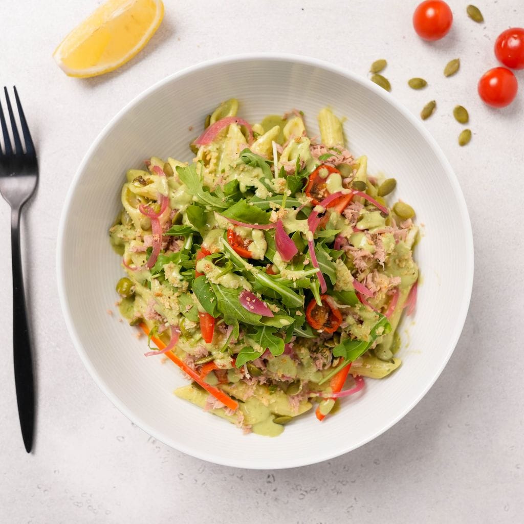 Tuna and Cannellini Pasta Salata alla Basilico