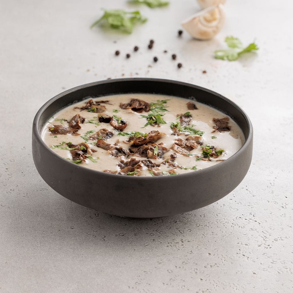 شوربة الفطر والطحينة