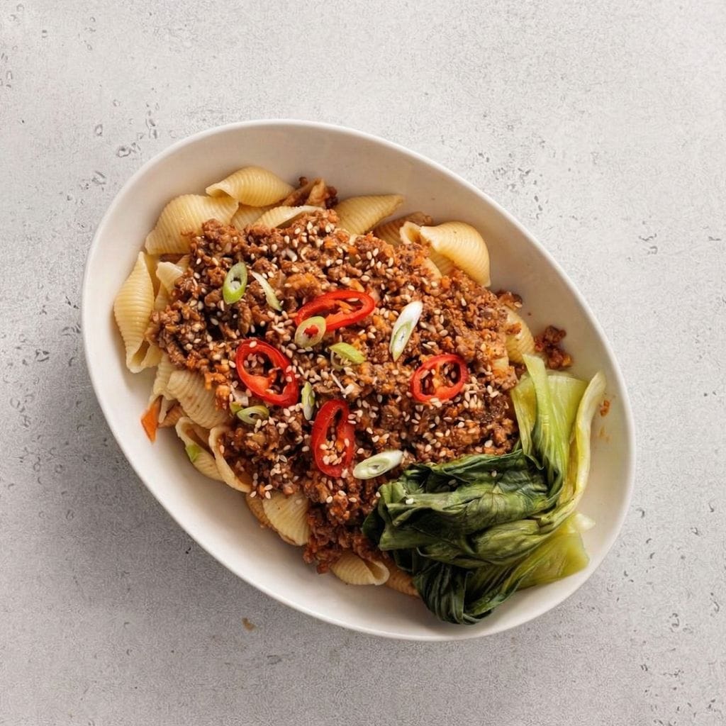 Gochujang Beef Pasta with Greens Balanced