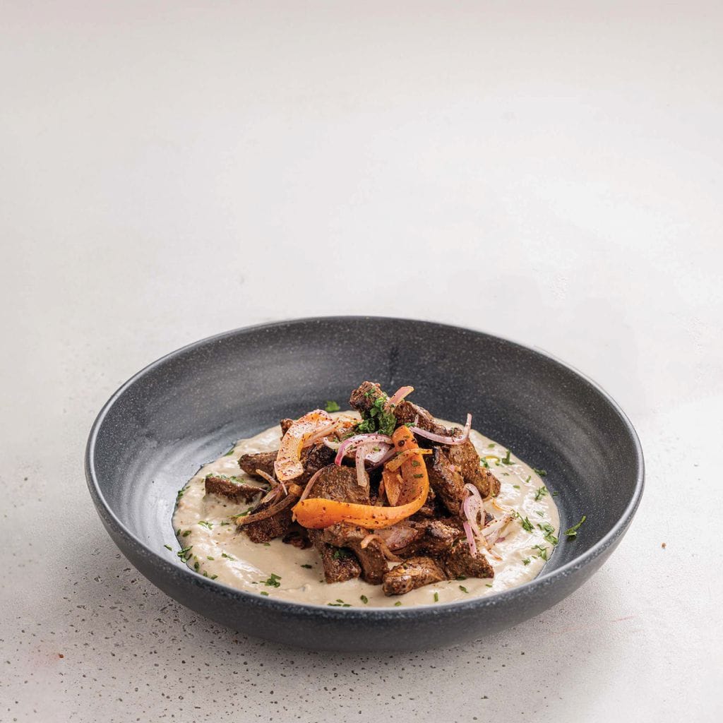 Beef Liver with Mutabal
