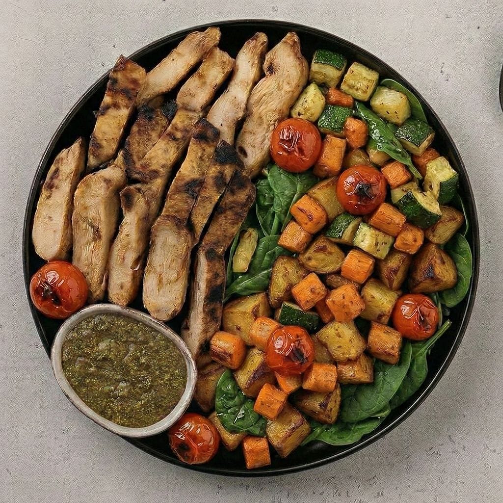 Grilled Chicken with Roasted Veggies High Protein