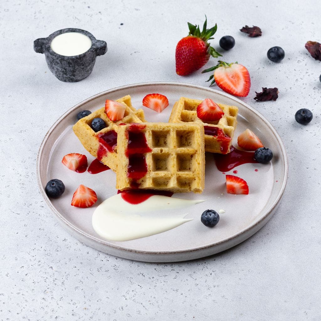 وافل التوت والكركديه