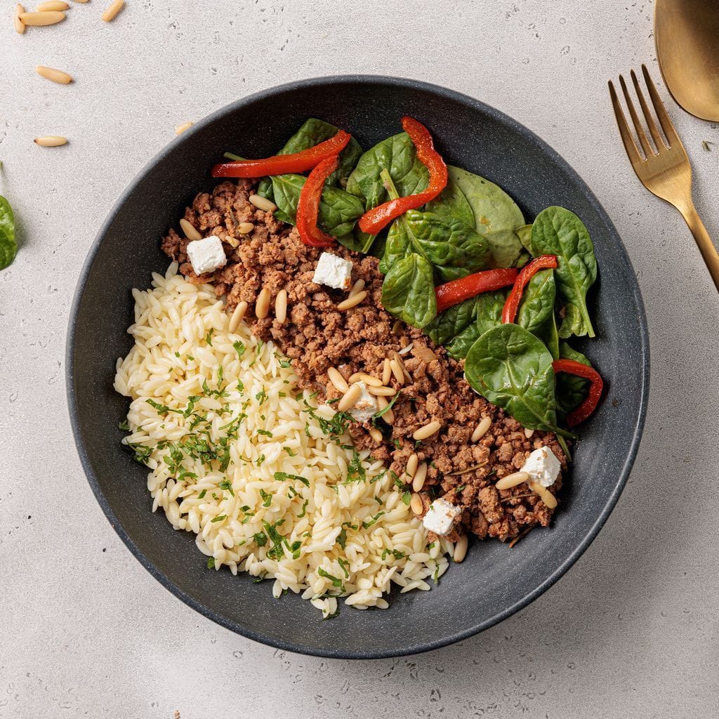 لحم يوناني مع الأورزو