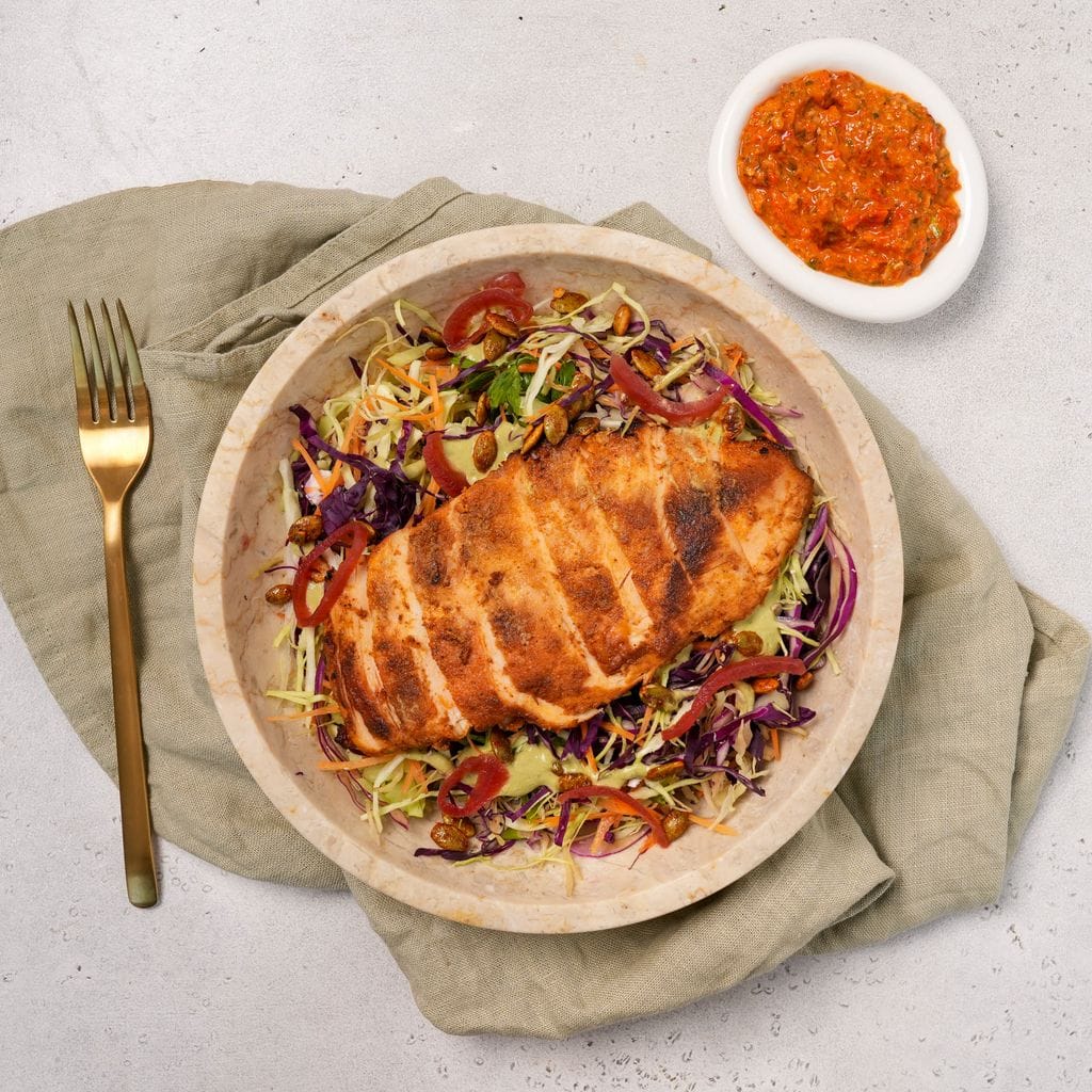 Paprika Chicken with Sweet Slaw