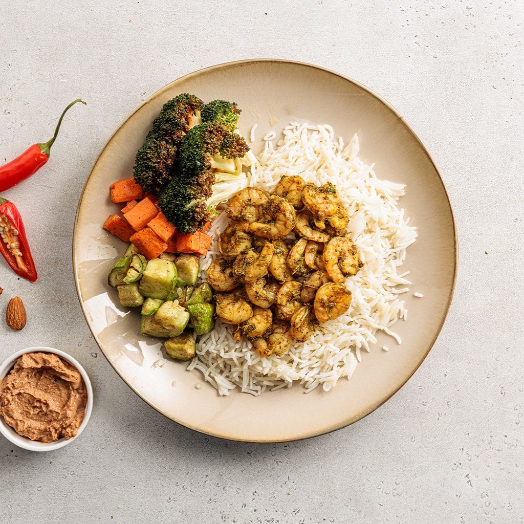 Shrimps and Roasted Veg