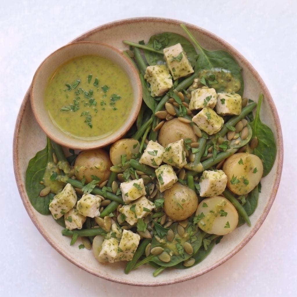 Green Goodness Potato Salad with Chicken