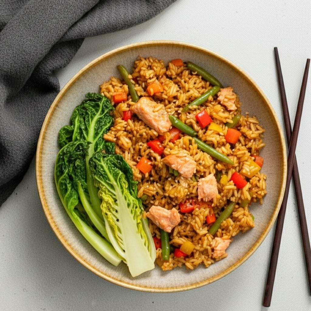 Salmon Fried Rice Balanced