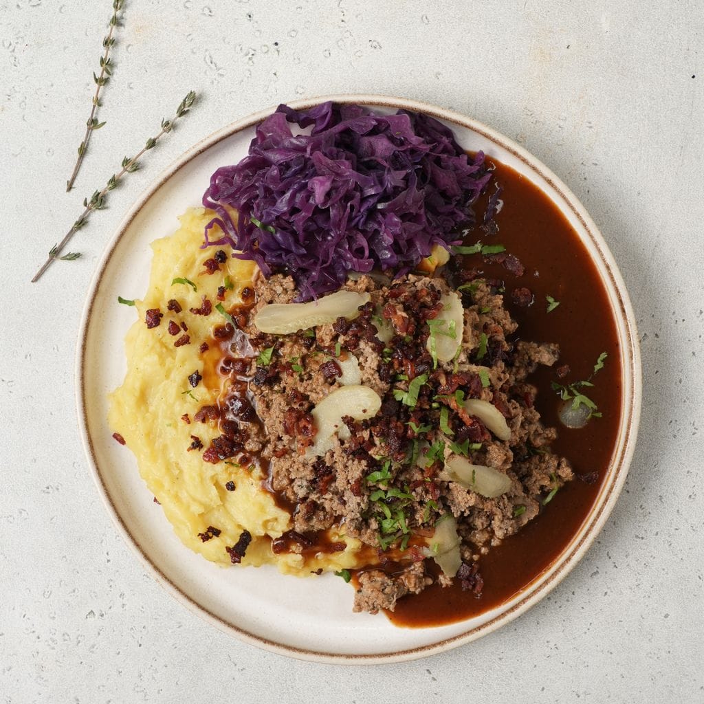 Mustard Beef with Pickles