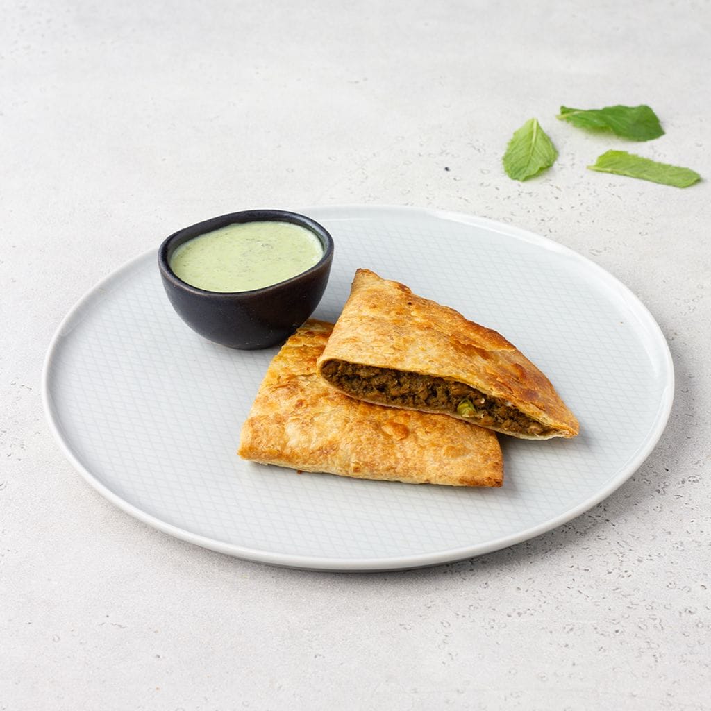 الخبز المفرود المحشي باللحم 