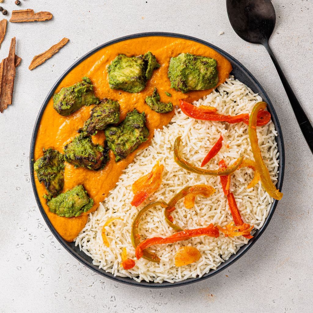 Coriander Tikka with Rice