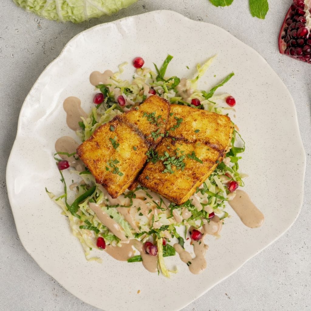 Roasted Sea Bass Cabbage