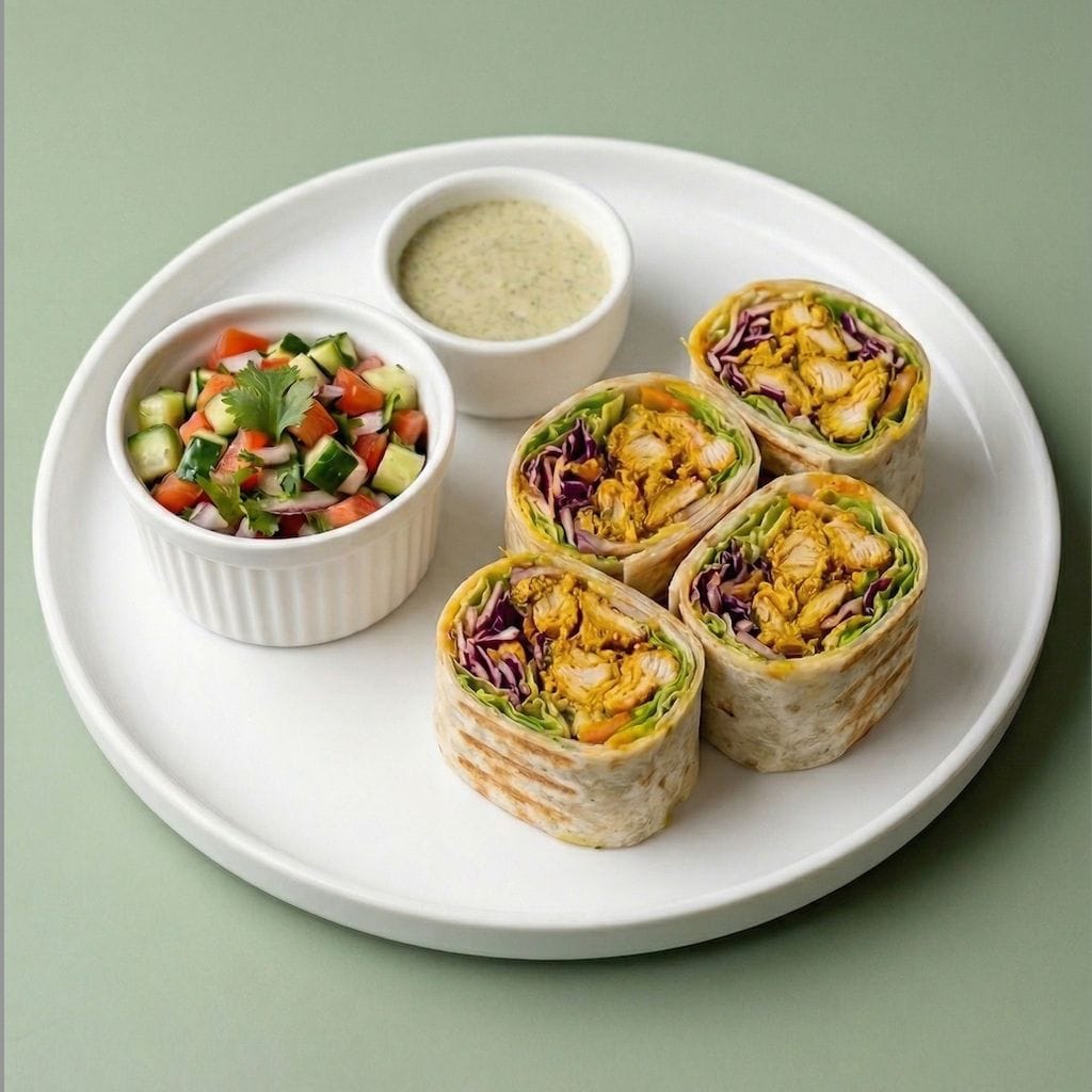 Chicken Tikka Wrap with Mango Raita
