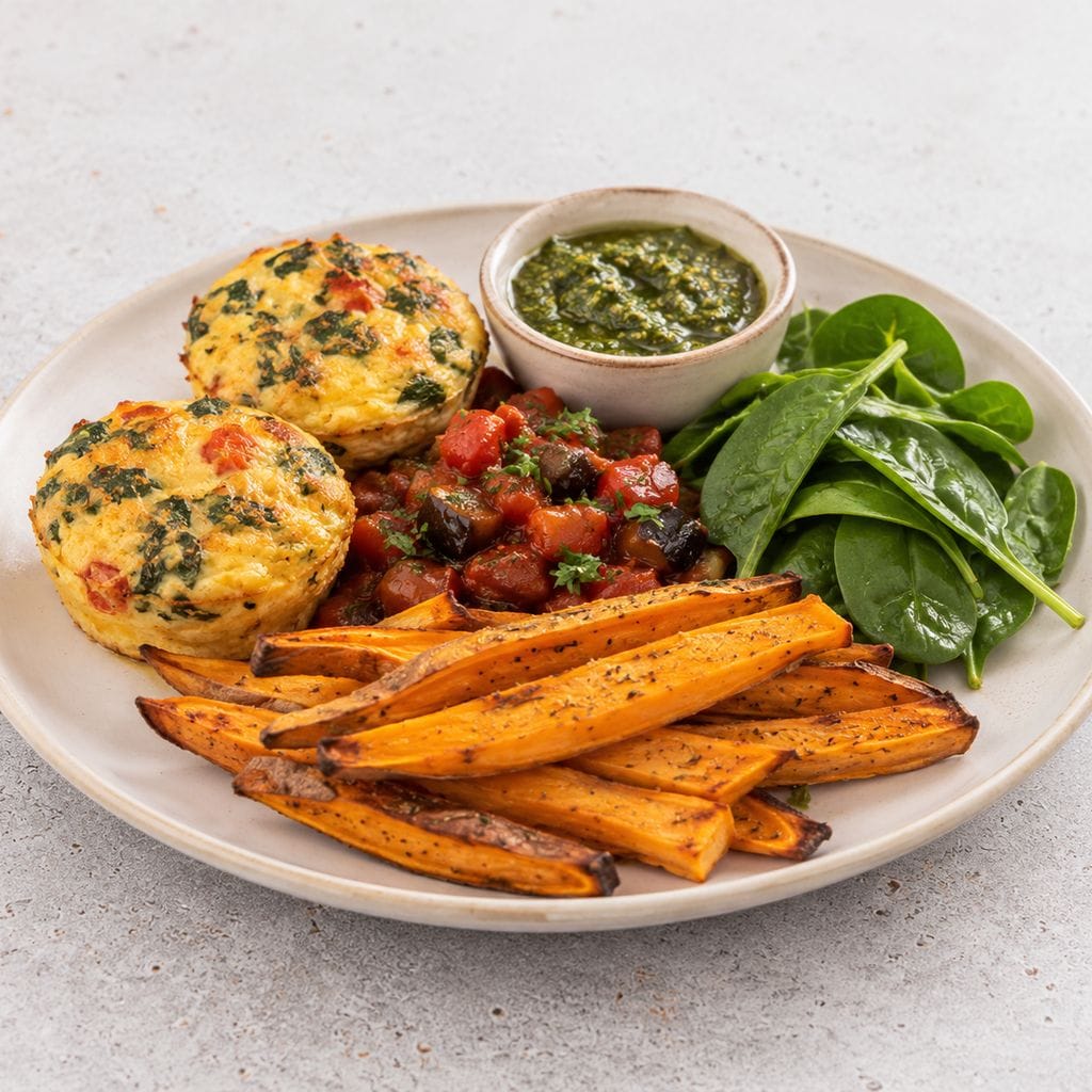Tomato and Cheddar Egg Cups