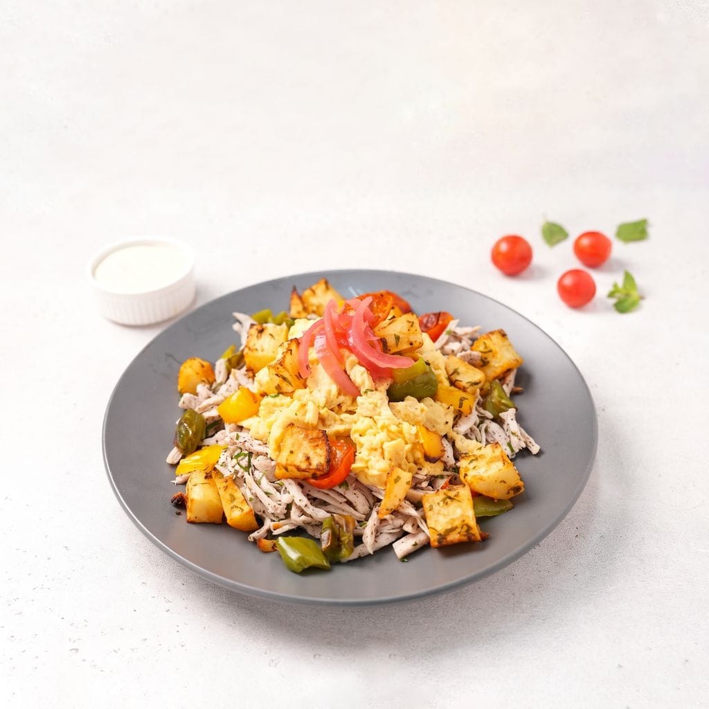 Chicken and Creamy Egg Bowl