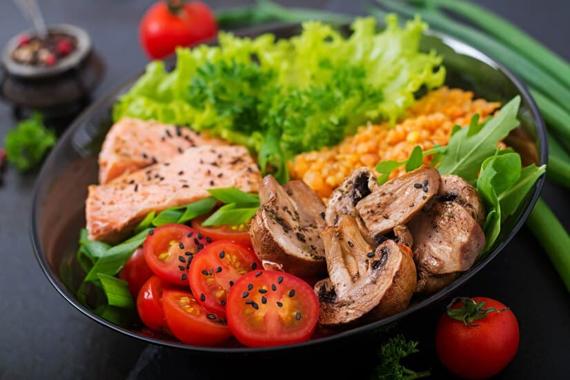 high-protein meal