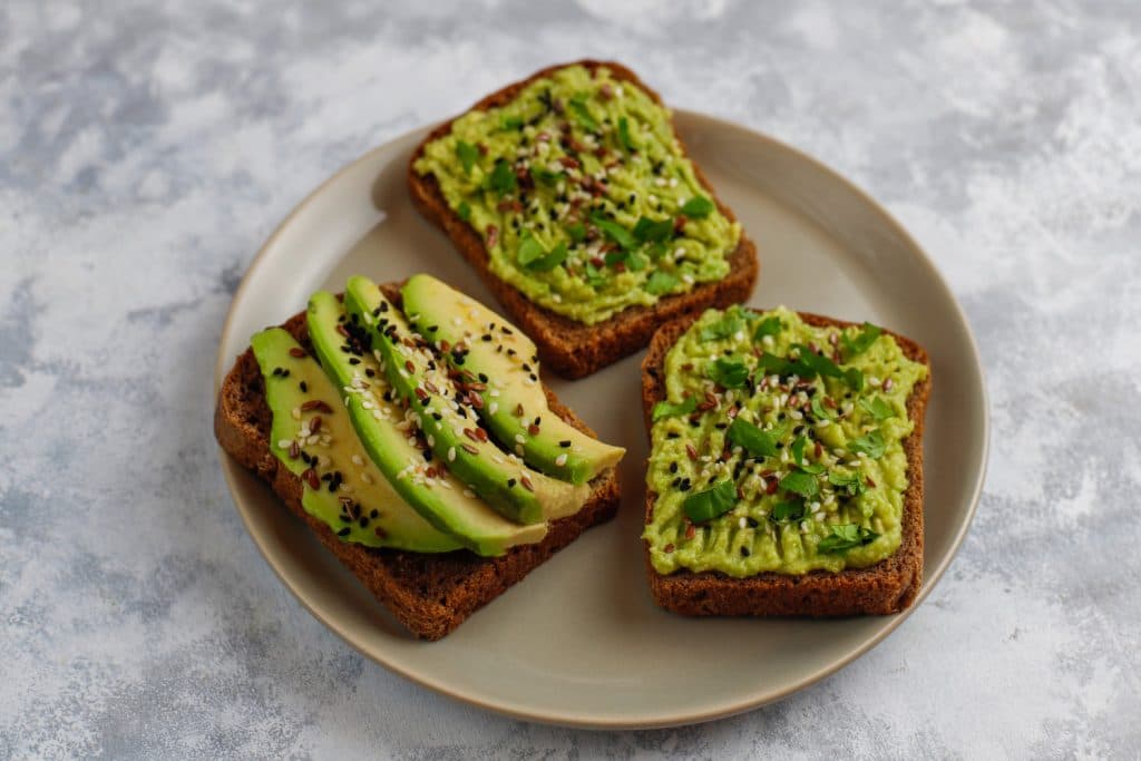 Rye bread with avocado