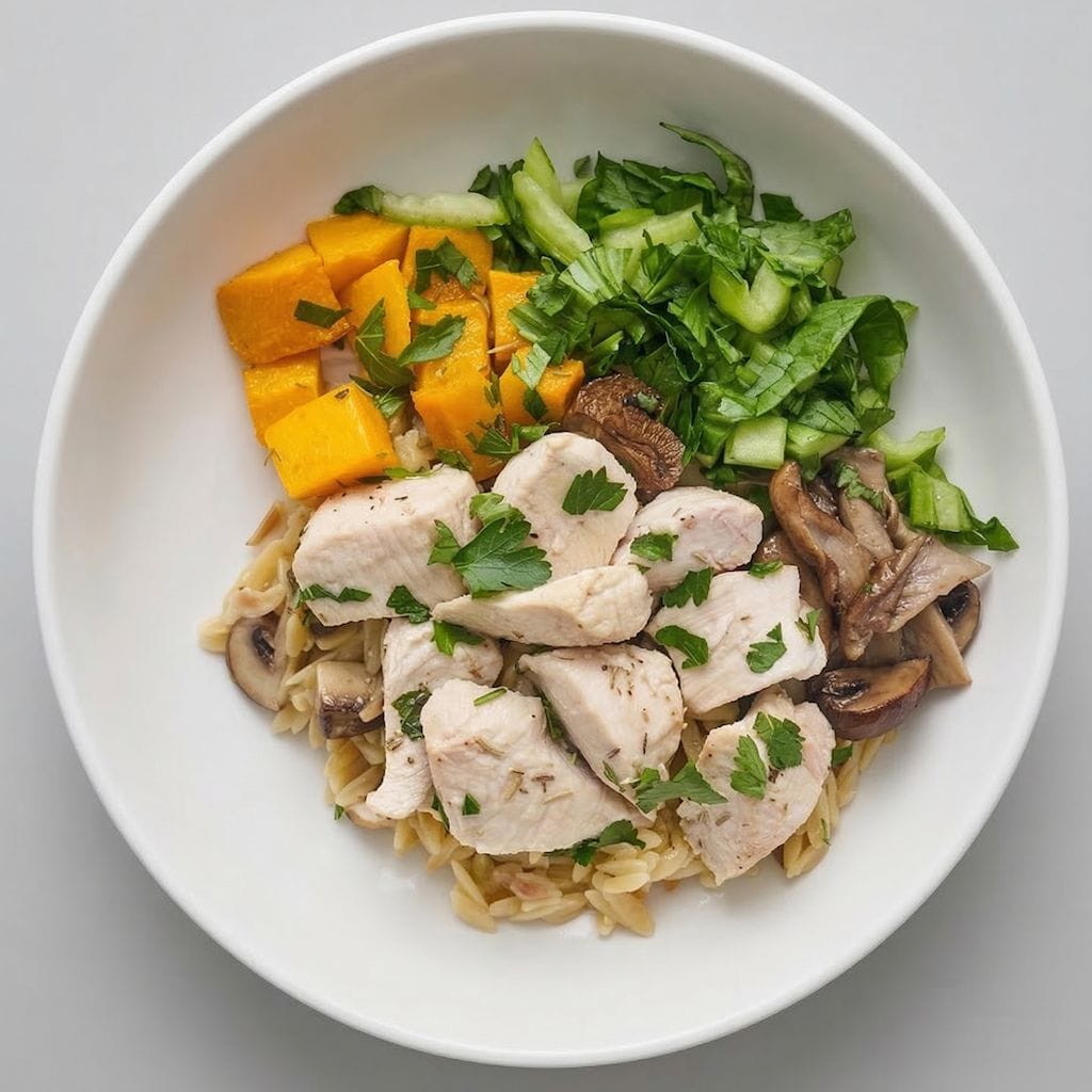 Chicken and Mushroom Orzotto