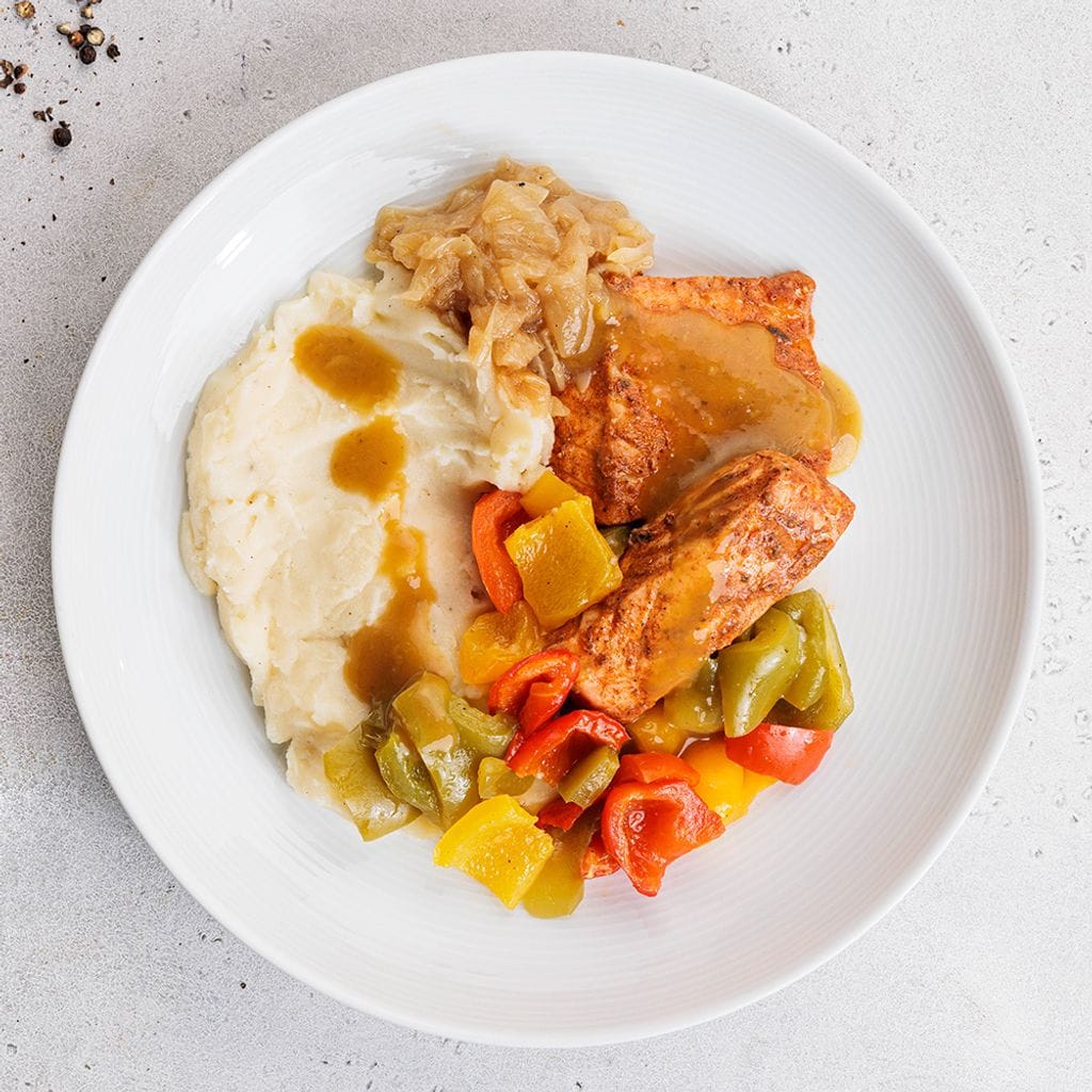 Grilled Salmon & Mash