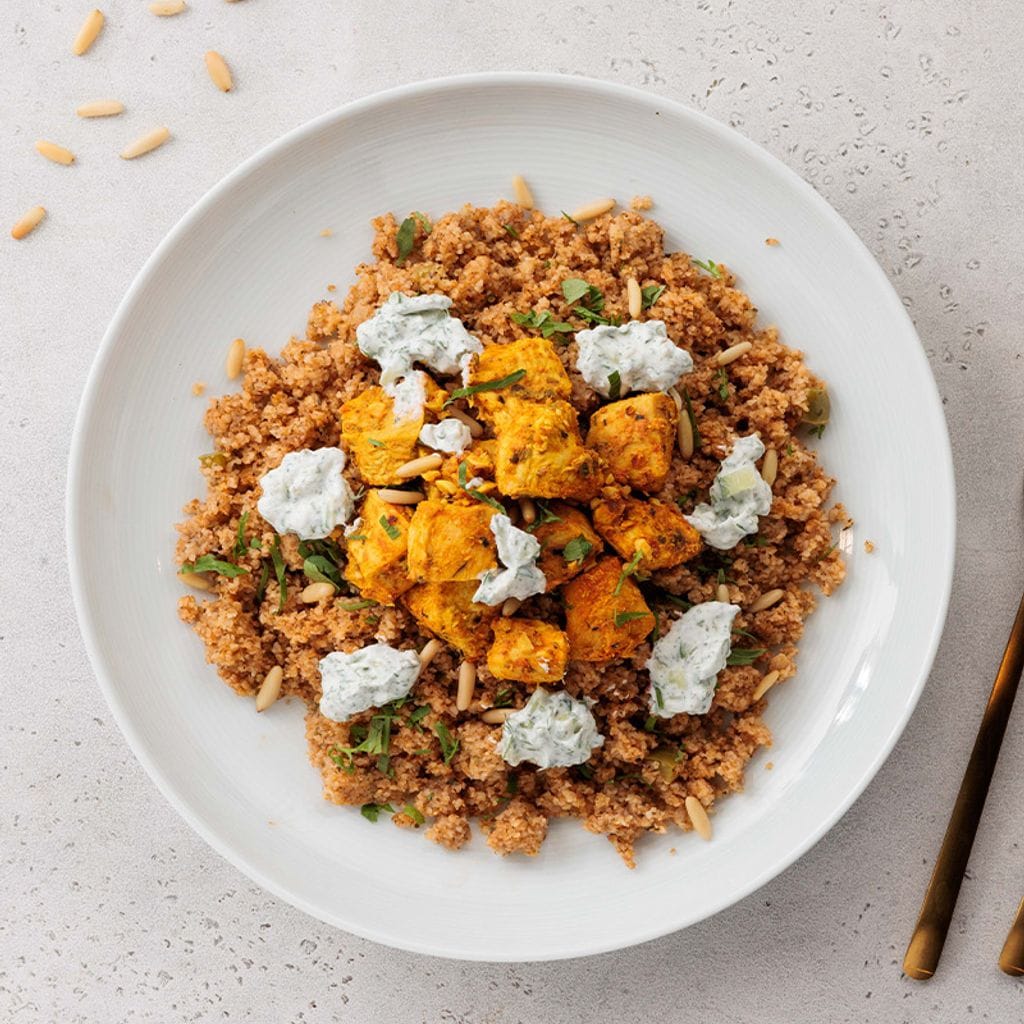 شيش طاووق مع البرغل