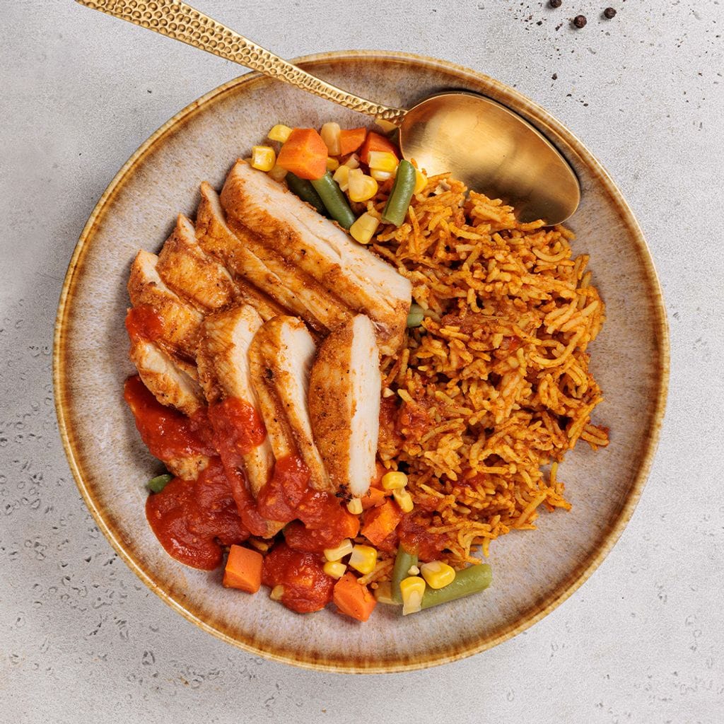 Chicken with Jollof Rice