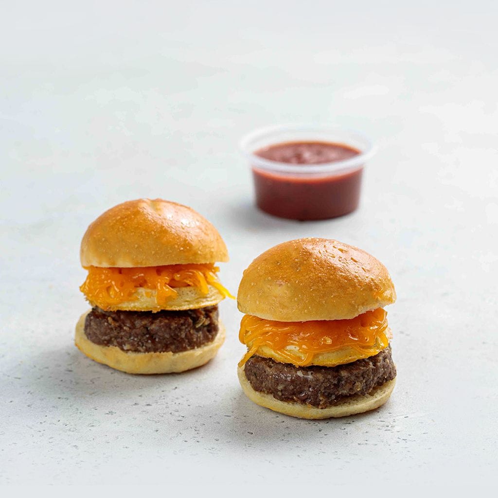 سلايدرز الافطار بالجبنة