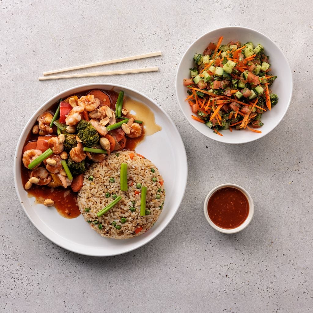 Stir Fried Shrimps and Peanut