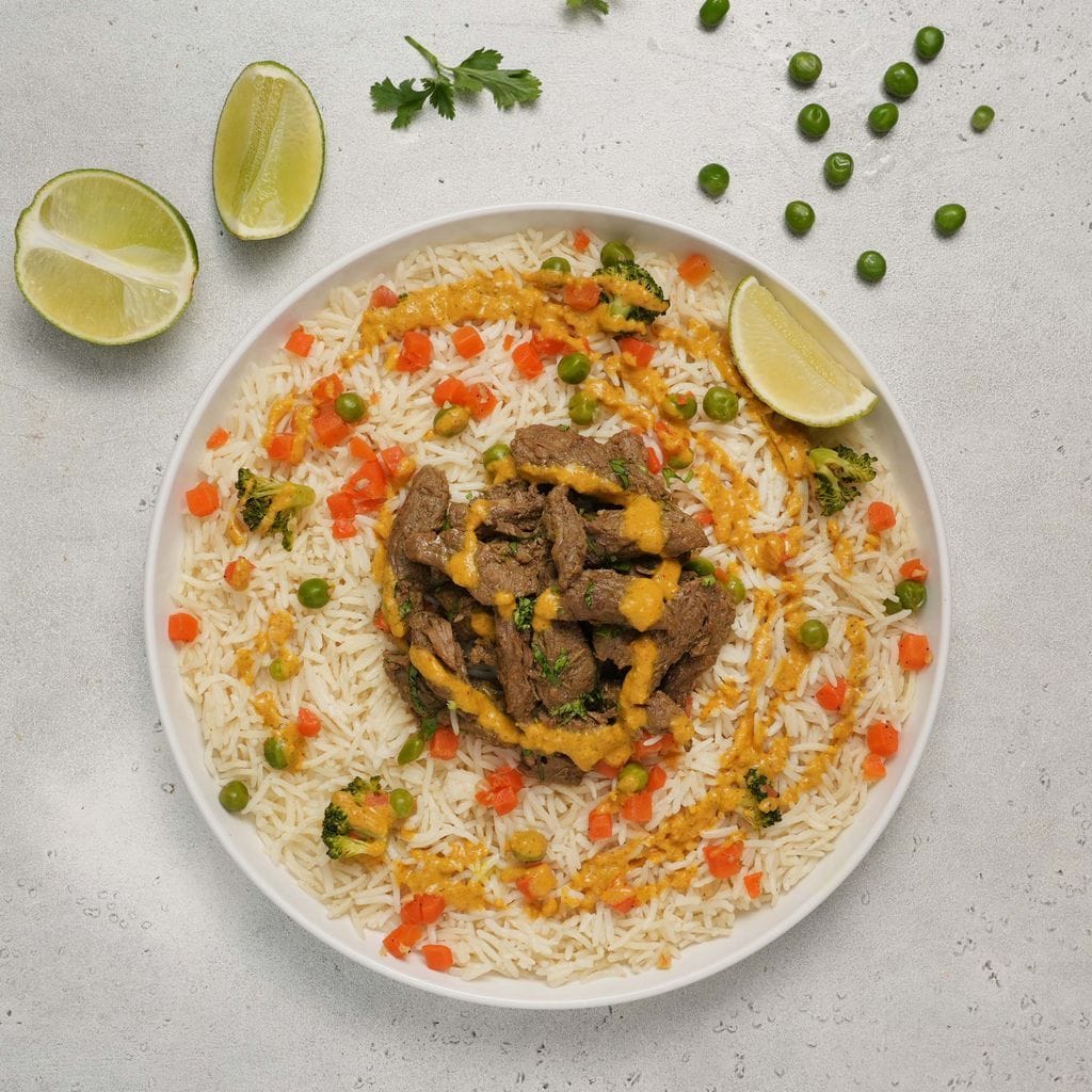 كورما لحم والرز