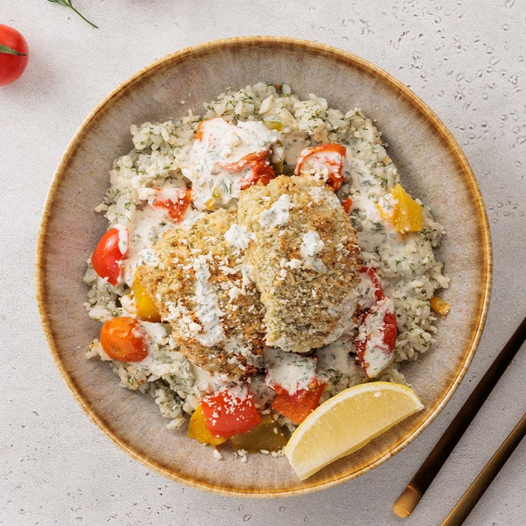 سمك بالأعشاب مع الريزوتو