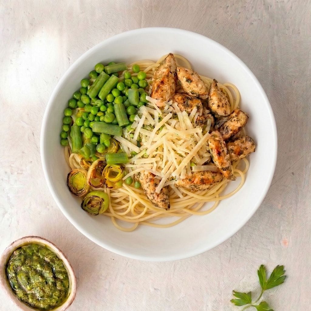 Italian Chicken with Pasta Primavera High Protein