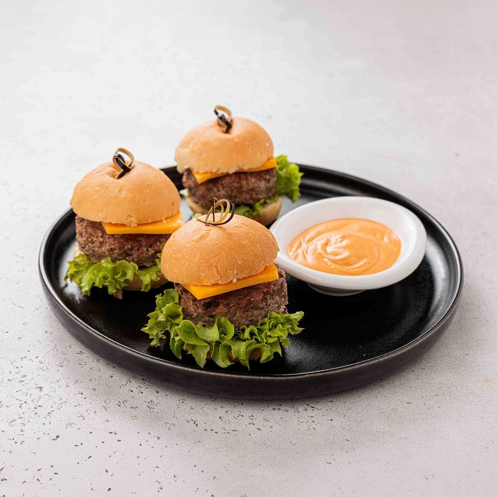 Beef Sliders with Harissa Mayo