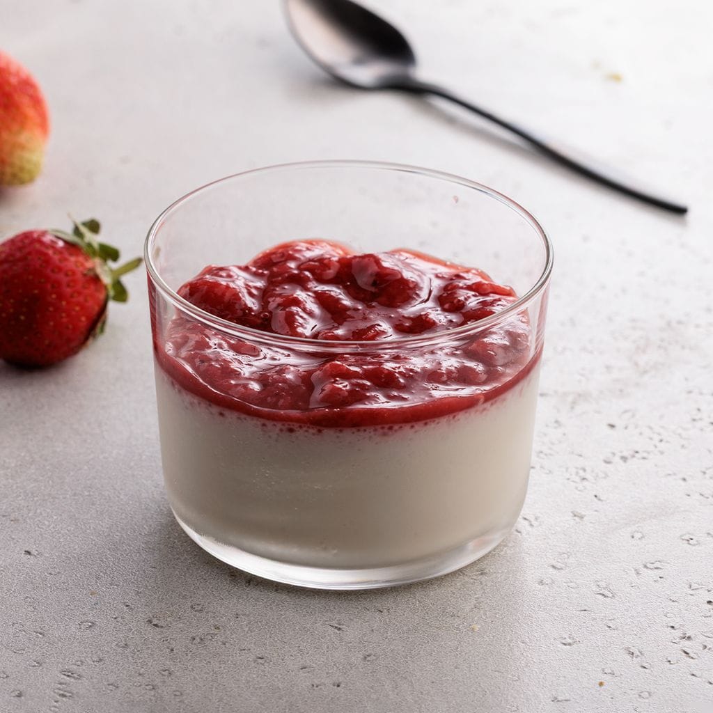 Strawberry Coconut Panna Cotta