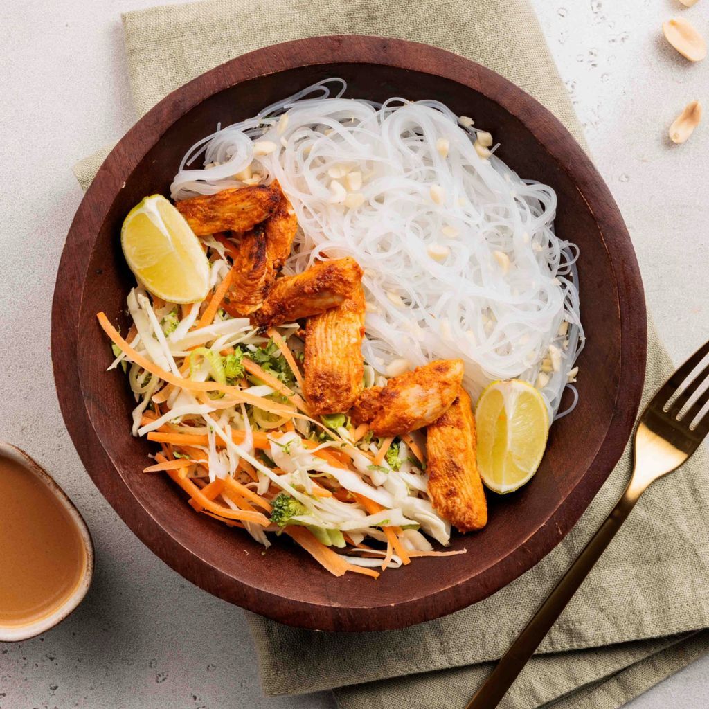 Asian Noodle Chopped Salad High Protein