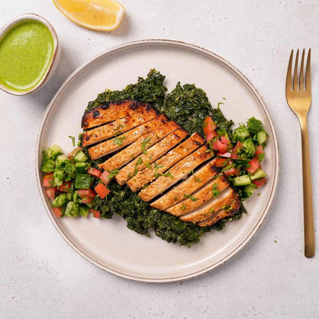 Tandoori Chicken and Sauteed Spinach